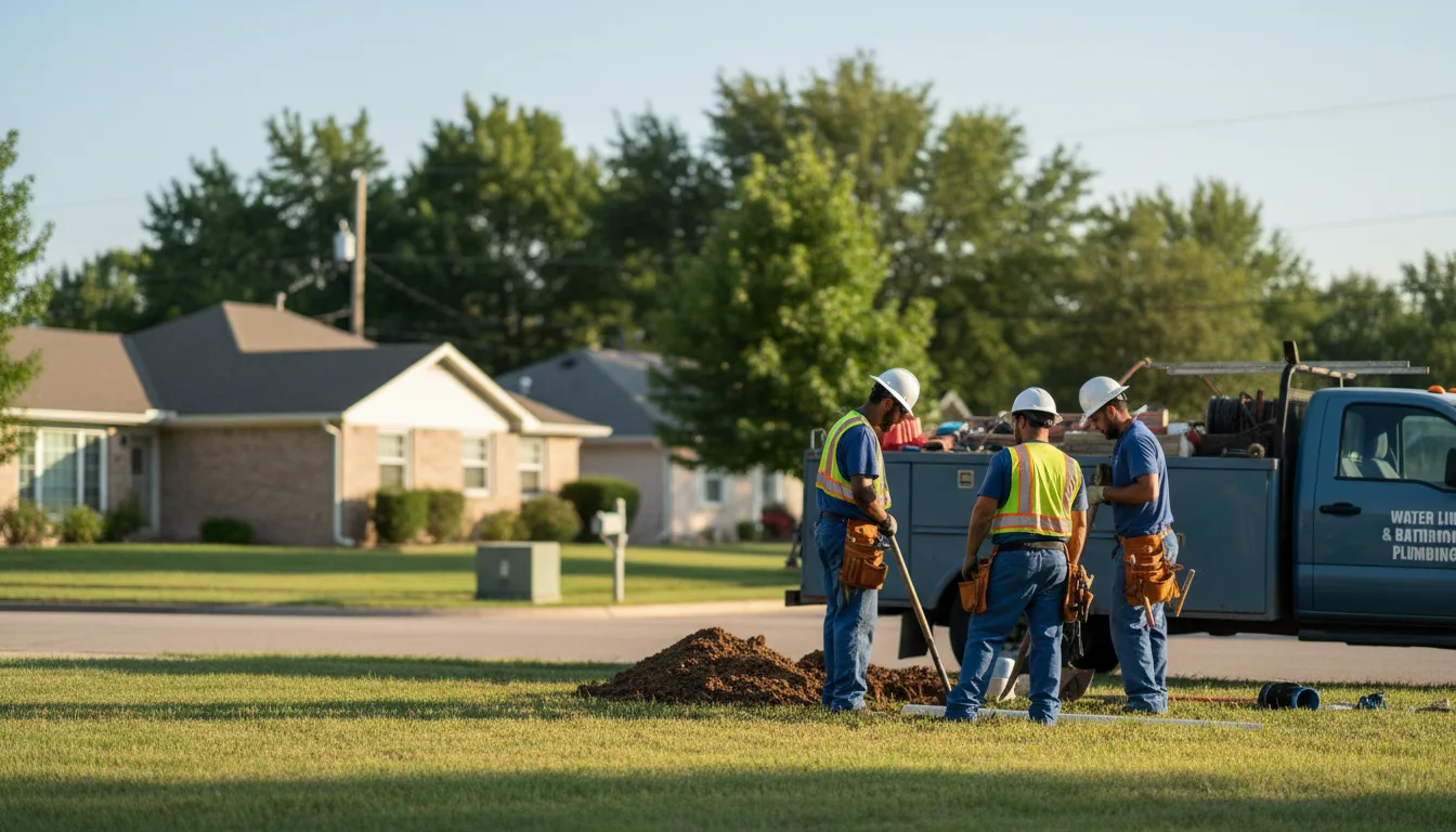 Residential water line and bathroom plumbing service in Fackler, AL